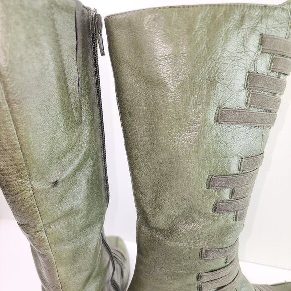 Miz Mooz Orso Green Leather Tall Winter Boots (39 EU / 8.5 US) - Picture 8 of 10